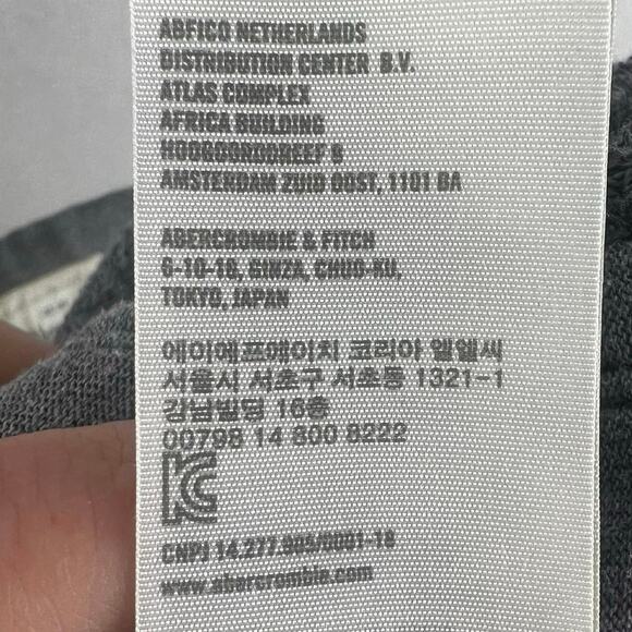 Abercrombie & Fitch Fleece Lined Sweatpants Men’s SZ LG Pockets Logo Drawstring - Picture 9 of 13